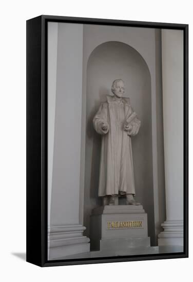 Statue of Philipp Melanchthon, Lutheran Cathedral, Helsinki, Finland, 2011-Sheldon Marshall-Framed Stretched Canvas