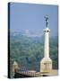 Statue of Pobednik, Kalemegdan, Belgrade, Serbia-Russell Young-Stretched Canvas