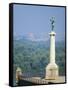 Statue of Pobednik, Kalemegdan, Belgrade, Serbia-Russell Young-Framed Stretched Canvas