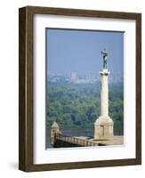 Statue of Pobednik, Kalemegdan, Belgrade, Serbia-Russell Young-Framed Photographic Print