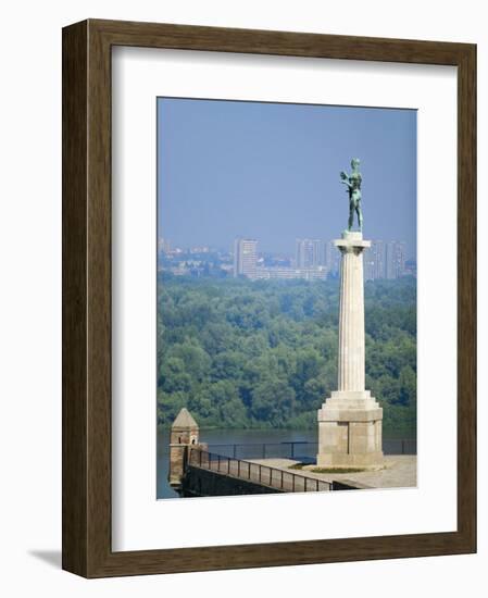 Statue of Pobednik, Kalemegdan, Belgrade, Serbia-Russell Young-Framed Photographic Print