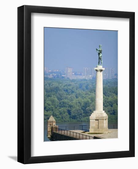 Statue of Pobednik, Kalemegdan, Belgrade, Serbia-Russell Young-Framed Photographic Print