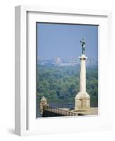 Statue of Pobednik, Kalemegdan, Belgrade, Serbia-Russell Young-Framed Photographic Print