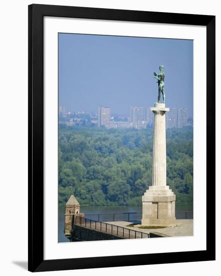 Statue of Pobednik, Kalemegdan, Belgrade, Serbia-Russell Young-Framed Photographic Print