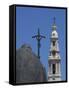 Statue of Pope John Paul II and Basilica, Fatima, Portugal, Europe-Jeremy Lightfoot-Framed Stretched Canvas