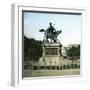 Statue of Prince Ferdinand of Savoy (1822-1855), Duke of Genoa, Turin, Solferino Square, Circa 1890-Leon, Levy et Fils-Framed Photographic Print