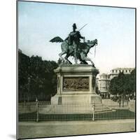 Statue of Prince Ferdinand of Savoy (1822-1855), Duke of Genoa, Turin, Solferino Square, Circa 1890-Leon, Levy et Fils-Mounted Photographic Print