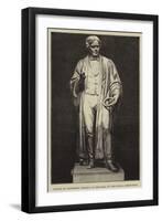 Statue of Professor Faraday in the Hall of the Royal Institution-null-Framed Premium Giclee Print