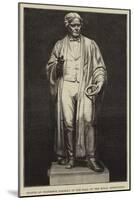 Statue of Professor Faraday in the Hall of the Royal Institution-null-Mounted Giclee Print