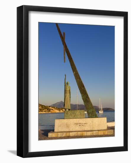 Statue of Pythagoras (Greek Philosopher and Mathematician), Pythagorion, Samos, Greece-Stuart Black-Framed Photographic Print
