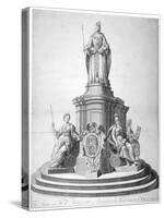 Statue of Queen Anne Erected as a Celebration of the Completion of St Paul's Cathedral, 1713-null-Stretched Canvas