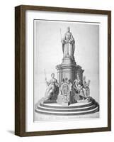 Statue of Queen Anne Erected as a Celebration of the Completion of St Paul's Cathedral, 1713-null-Framed Giclee Print