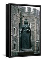 Statue of Queen Victoria, Windsor Castle-null-Framed Stretched Canvas