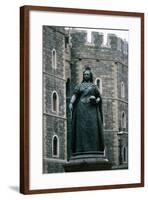 Statue of Queen Victoria, Windsor Castle-null-Framed Giclee Print