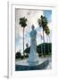 Statue of Queen Wilhelmina in Oranjestad, Aruba with the Dutch Flag Standing in a Square Surrounded-PlusONE-Framed Photographic Print