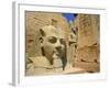 Statue of Ramses II and Obelisk, Luxor Temple, Luxor, Egypt, North Africa-Gavin Hellier-Framed Photographic Print