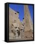 Statue of Ramses II and Obelisk, Luxor Temple, Luxor, Egypt, North Africa-Gavin Hellier-Framed Stretched Canvas