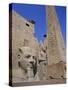 Statue of Ramses II and Obelisk, Luxor Temple, Luxor, Egypt, North Africa-Gavin Hellier-Stretched Canvas