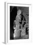Statue of Ramses II at the Temple of Ramses II-Francis Frith-Framed Premium Photographic Print