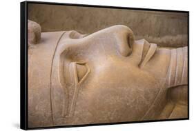 Statue of Ramses II, Memphis (capital of Ancient Egypt), Nr. Cairo, Egypt-Jon Arnold-Framed Stretched Canvas