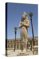 Statue of Ramses Ii with His Daughter Benta-Anta-Richard Maschmeyer-Stretched Canvas