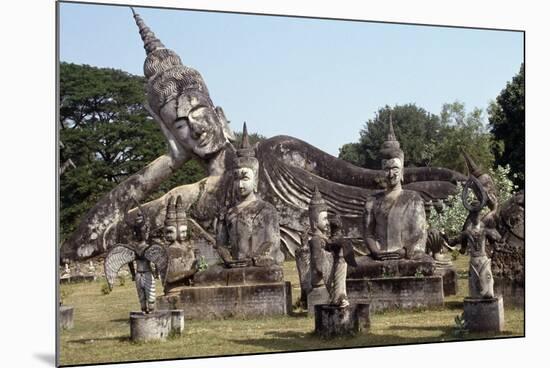 Statue of Reclining Buddha-null-Mounted Giclee Print