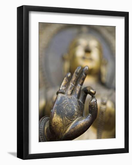 Statue of River Goddess Jamuna, Mul Chowk Courtyard, Durbar Square, Kathmandu Valley, Nepal-Don Smith-Framed Photographic Print