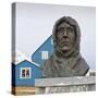 Statue of Roald Amundsen, Ny Alesund, Spitsbergen (Svalbard), Arctic, Norway, Scandinavia, Europe-Eleanor Scriven-Stretched Canvas