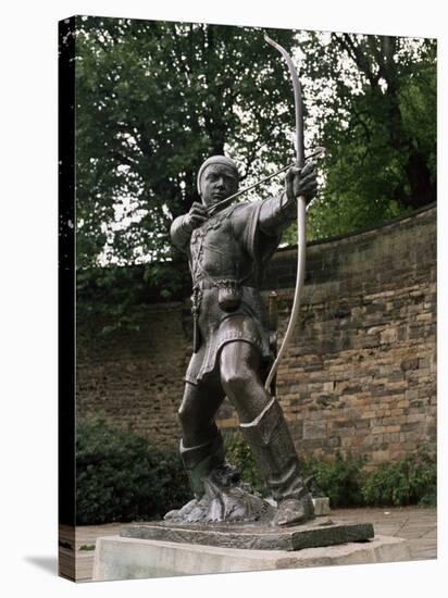 Statue of Robin Hood, Nottingham, Nottinghamshire, England, United Kingdom-Charles Bowman-Stretched Canvas