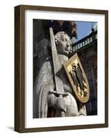 Statue of Roland, Market Square, UNESCO World Heritage Site, Bremen, Germany, Europe-Hans Peter Merten-Framed Photographic Print