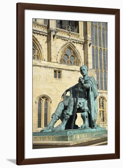 Statue of Roman Emperor Constantine the Great, York, Yorkshire, England, United Kingdom, Europe-Peter Richardson-Framed Photographic Print