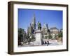 Statue of Rubens, Cathedral, and Groen Plaats, Antwerp, Belgium-Richard Ashworth-Framed Photographic Print