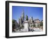 Statue of Rubens, Cathedral, and Groen Plaats, Antwerp, Belgium-Richard Ashworth-Framed Photographic Print