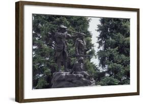 Statue of Sacagawea Guiding Lewis and Clark at Fort Benton, Montana-null-Framed Photographic Print