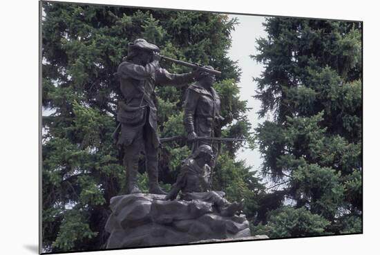 Statue of Sacagawea Guiding Lewis and Clark at Fort Benton, Montana-null-Mounted Photographic Print