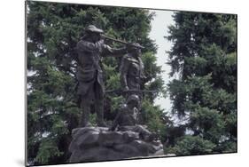 Statue of Sacagawea Guiding Lewis and Clark at Fort Benton, Montana-null-Mounted Photographic Print