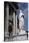 Statue of Saint Crescentinus and View of Facade of Orvieto Cathedral-null-Stretched Canvas