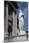 Statue of Saint Crescentinus and View of Facade of Orvieto Cathedral-null-Mounted Giclee Print