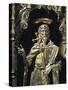 Statue of Saint John the Baptist from Silver Altar of Baptistery of San Giovanni-Michelozzo Di Bartolomeo-Stretched Canvas