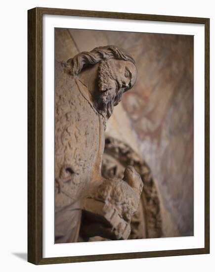 Statue of Saint John the Baptist, Leon, Spain-Walter Bibikow-Framed Premium Photographic Print