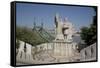 Statue of Saint Stephen Kiraly Near Liberty Bridge, Budapest, Hungary, Europe-Julian Pottage-Framed Stretched Canvas