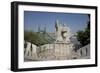 Statue of Saint Stephen Kiraly Near Liberty Bridge, Budapest, Hungary, Europe-Julian Pottage-Framed Photographic Print