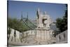 Statue of Saint Stephen Kiraly Near Liberty Bridge, Budapest, Hungary, Europe-Julian Pottage-Stretched Canvas