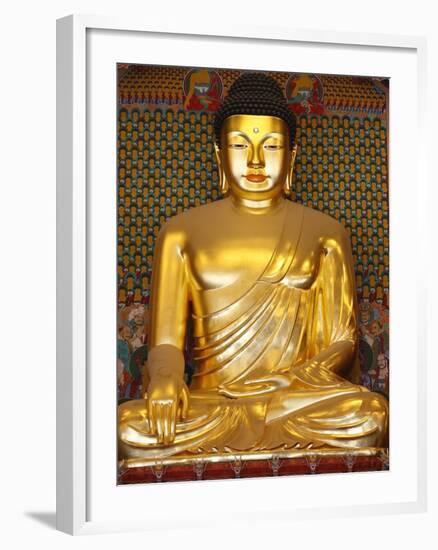 Statue of Sakyamuni Buddha in Main Hall of Jogyesa Temple-Pascal Deloche-Framed Photographic Print