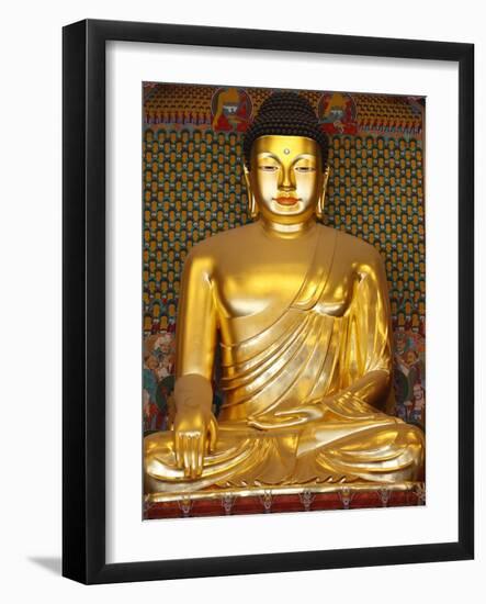 Statue of Sakyamuni Buddha in Main Hall of Jogyesa Temple-Pascal Deloche-Framed Photographic Print