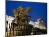 Statue of Saladin Stands in Front of the Citadel, Damascus, Syria-Julian Love-Mounted Photographic Print