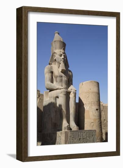 Statue of Seated Ramses Ii, Court of Ramses Ii, Luxor Temple-Richard Maschmeyer-Framed Photographic Print