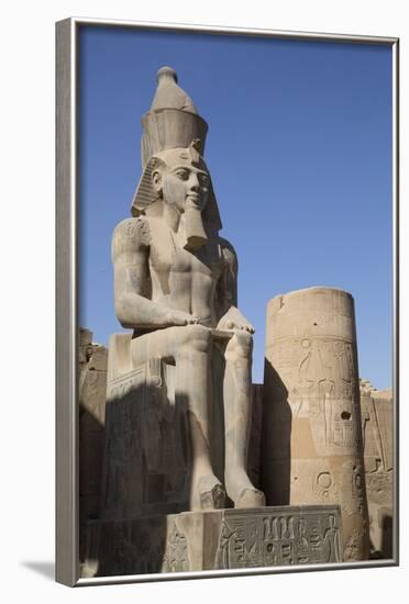 Statue of Seated Ramses Ii, Court of Ramses Ii, Luxor Temple-Richard Maschmeyer-Framed Photographic Print