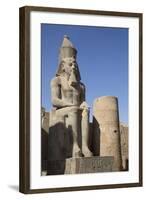 Statue of Seated Ramses Ii, Court of Ramses Ii, Luxor Temple-Richard Maschmeyer-Framed Photographic Print