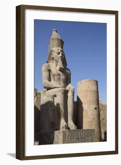 Statue of Seated Ramses Ii, Court of Ramses Ii, Luxor Temple-Richard Maschmeyer-Framed Photographic Print